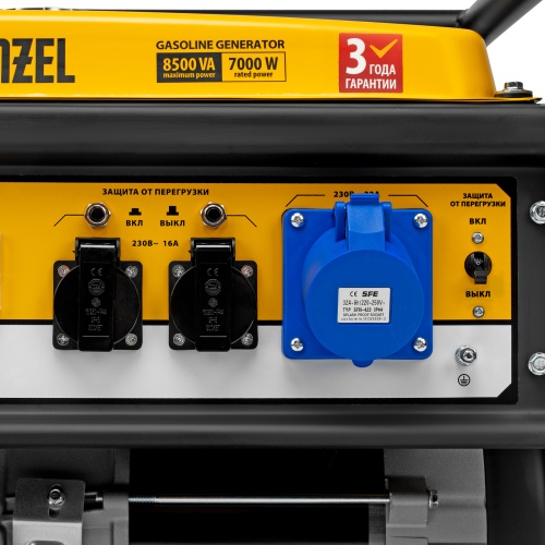 Генератор бензиновый GE 8900, 8.5 кВт, 220 В/50 Гц, 25 л, ручной старт Denzel фото 10 Генератор бензиновый GE 8900, 8.5 кВт, 220 В/50 Гц, 25 л, ручной старт Denzel фото 10