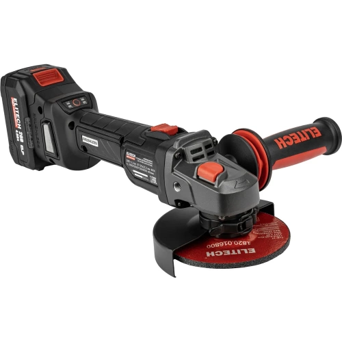 Шлифмашина угловая аккумуляторная Elitech CAG 2012BL (125мм,20В,2х4Ач,BL) HD 210316 фото 5 Шлифмашина угловая аккумуляторная Elitech CAG 2012BL (125мм,20В,2х4Ач,BL) HD 210316 фото 5