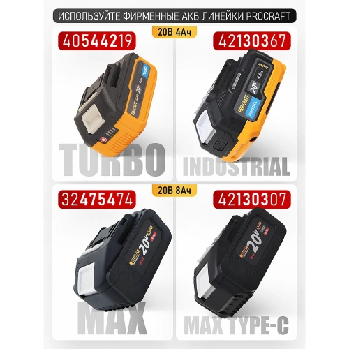 Перфоратор аккумуляторный бесщеточный PROCRAFT 20В 2,8 Дж, без АКБ и ЗУ PHA30 фото 10 Перфоратор аккумуляторный бесщеточный PROCRAFT 20В 2,8 Дж, без АКБ и ЗУ PHA30 фото 10