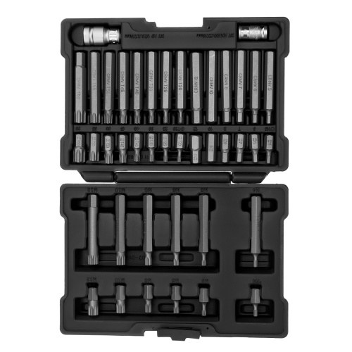 Набор бит HEX, Torx , SPLine, хвостовик-шестигранник 1/2, CrV, 42 шт. Stels фото 2