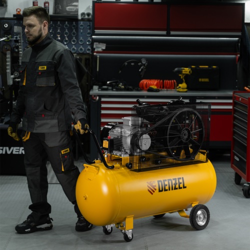 Компрессор воздушный рем. привод BCV 5500-T/200, 5,5 кВт, 200 литров, 850 л/мин Denzel фото 23