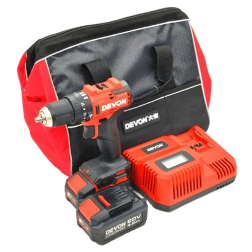 Аккумуляторный шуруповерт DEVON 2 АКБ 4 Ач, З/У, сумка, 5210-LI-20-SET Аккумуляторный шуруповерт DEVON 2 АКБ 4 Ач, З/У, сумка, 5210-LI-20-SET