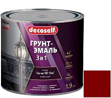 Грунт-эмаль Pufas Decoself 3 в 1 глянцевая красная 1,9 кг