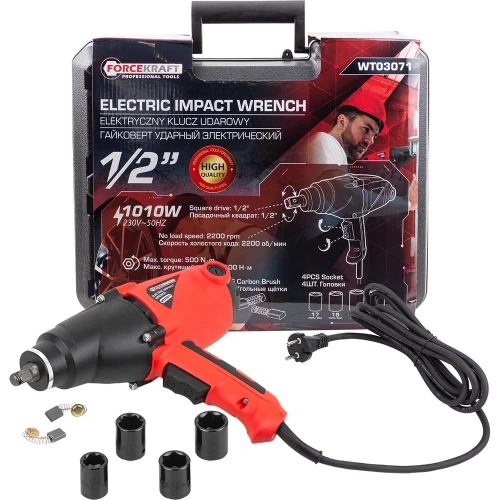 Гайковерт ударный электрический Forcekraft 1010W FK-WT03071(60034)