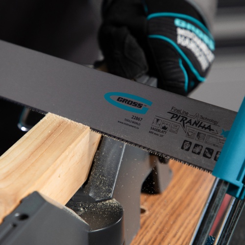 Стусло прецизионное, двухплоскостное, пила 600 мм, две прижимные струбцины, ограничительный упор Gross фото 23