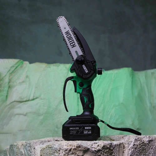 Пила цепная WORTEN 1х3.0Ач шина 6 дюймов с автоматической подачей масла КА-90000717 фото 7 Пила цепная WORTEN 1х3.0Ач шина 6 дюймов с автоматической подачей масла КА-90000717 фото 7