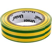 Лента изоляционная Uniel UIT-135P 10/15/01 YGR 15 мм 10 м желто-зеленая