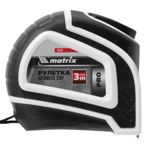 Рулетка Autostop,3 м х 16 мм,двухкомпонентный корпус,автоматическая фиксация,Pro Matrix фото 4 Рулетка Autostop,3 м х 16 мм,двухкомпонентный корпус,автоматическая фиксация,Pro Matrix фото 4