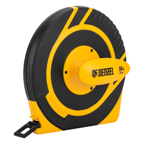 Рулетка геодезическая 50 м х 15 мм, закрытый корпус, фиберглассовая лента Denzel фото 2