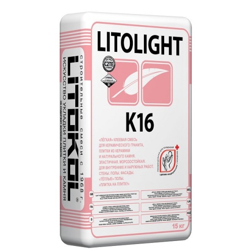 Клей для плитки Litokol Litolight K16 15 кг