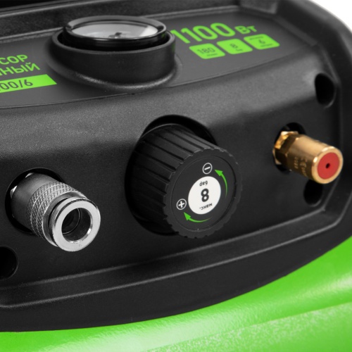 Компрессор воздушный безмаслянный BL 1100/6 1100Вт, ресивер 6 литров, 180 л/мин Сибртех фото 11