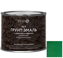 Грунт-эмаль Elcon Smith 3 в 1 с молотковым эффектом зелёная 0,4 кг