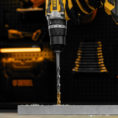 Сверло спиральное по металлу 9 х 175 мм, Р6М5, Golden Tip, удлиненное Denzel фото 11