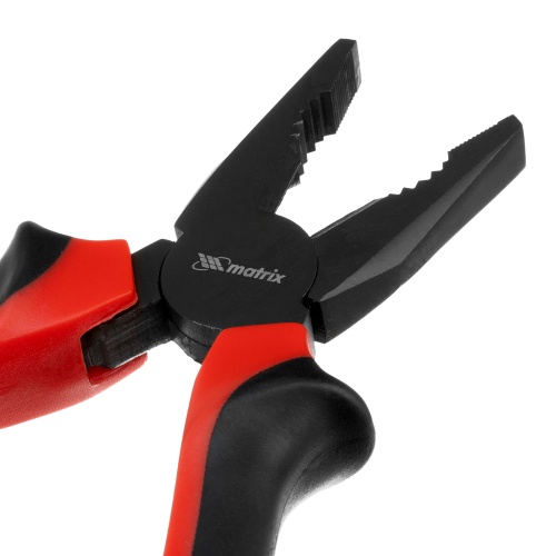 Плоскогубцы комбинированные Black Nickel, 180 мм, двухкомпонентные рукоятки Matrix фото 3