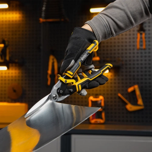 Ножницы по металлу Denzel 315мм, прямой проходной рез, сталь-CrMo, трехкомп.рук-ки 78373 фото 6 Ножницы по металлу Denzel 315мм, прямой проходной рез, сталь-CrMo, трехкомп.рук-ки 78373 фото 6