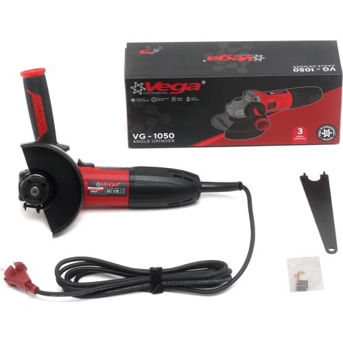 Углошлифовальная машина Vega 1050Вт, 125мм, 11000 об/мин VG1050/125 фото 8