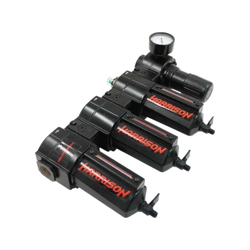 Блок подготовки воздуха Harrison с фильтрами 5 мкм и 1 мкм (3964 л/мин), масляным фильтром 0,01 мкм (990 л/мин) и регулятором 1/2' HRS-FFFR3964/5 фото 3 Блок подготовки воздуха Harrison с фильтрами 5 мкм и 1 мкм (3964 л/мин), масляным фильтром 0,01 мкм (990 л/мин) и регулятором 1/2' HRS-FFFR3964/5 фото 3