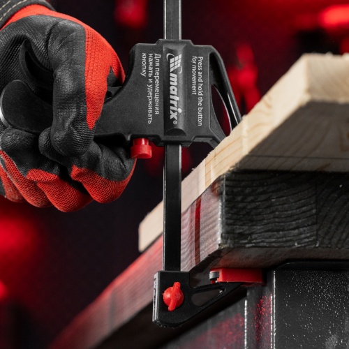 Струбцина универсальная F-образная, 200 х 315 х 45 мм, пластмассовый корпус Matrix фото 10