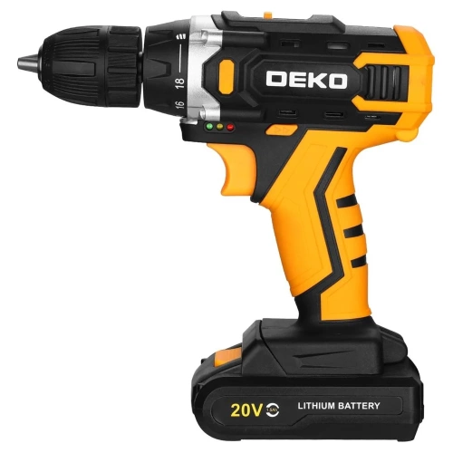 Аккумуляторная дрель-шуруповерт DEKO Banger 20V ONE+, 1x2.0Ач 083-1116 фото 4