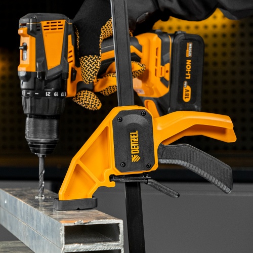 Струбцина F-образная, быстрозажимная, 300 х 80 мм, усиленный нейлоновый корпус Denzel фото 10