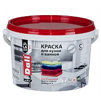 Краска для кухни и ванной акриловая Dali 20117 моющаяся база С 2,5 л