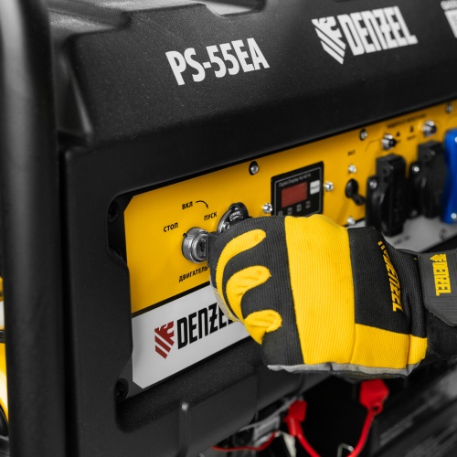 Генератор бензиновый PS 55 EA, 5.5 кВт, 230 В, 25 л, коннектор автоматики, электростартер Denzel фото 15 Генератор бензиновый PS 55 EA, 5.5 кВт, 230 В, 25 л, коннектор автоматики, электростартер Denzel фото 15