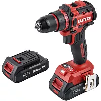Дрель аккумуляторная Elitech ДА 20БЛ2 (E2201.045.01) 205673