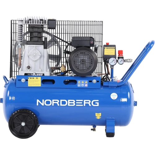 Компрессор поршневой NORDBERG с ременной передачей, 220В, ресивер 50л, 446л/мин NCE50/480 Компрессор поршневой NORDBERG с ременной передачей, 220В, ресивер 50л, 446л/мин NCE50/480