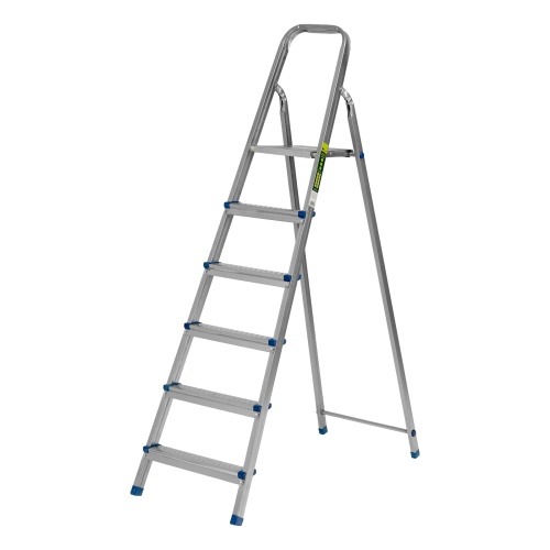 Стремянка, 6 ступеней, стальная, оцинкованная Сибртех