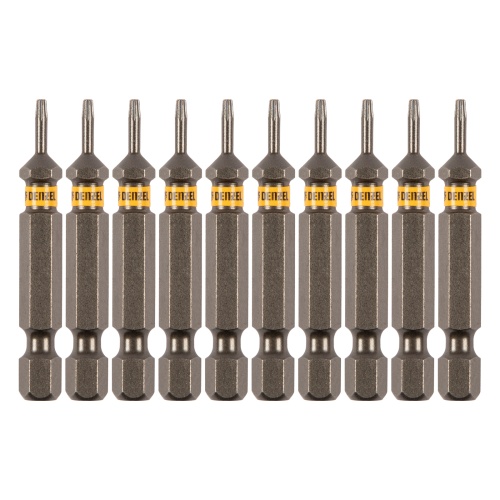 Бита TX 6х50, сталь S2, шестигранный профиль, 10 шт. Е 6,3 Denzel