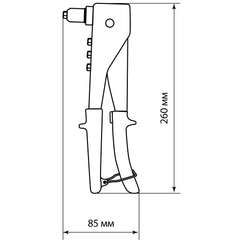 Заклепочник ручной TDM ELECTRIC ЗР-02, 2.4, 3.2, 4.0, 4.8 мм SQ1037-0102 фото 8