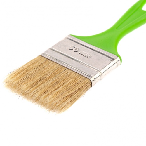 Кисть флейцевая "Евро", 50 x 8, натуральная щетина, пластиковая ручка Сибртех фото 2