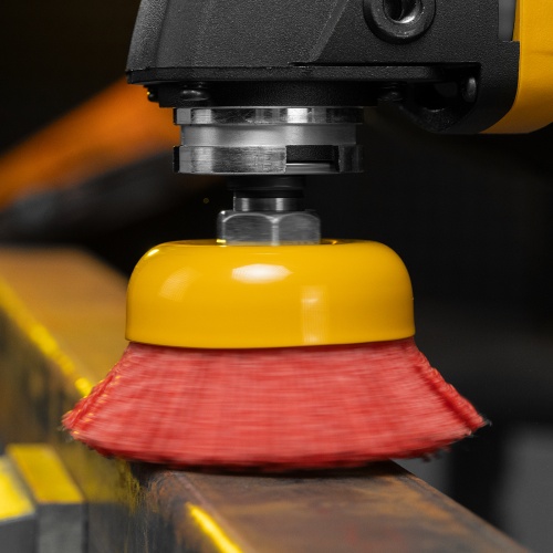 Щетка для УШМ, 75 мм, Чашка, нейлоновая щетина, М14 Denzel фото 9