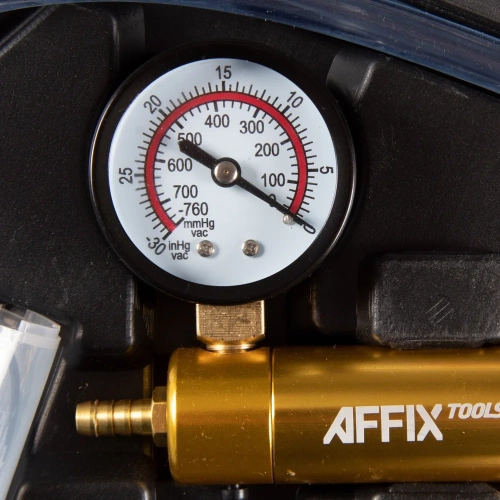 Вакуумметр AFFIX от -1 до 0 бар, комплект адаптеров, кейс, 15 предметов AF12030015C фото 5