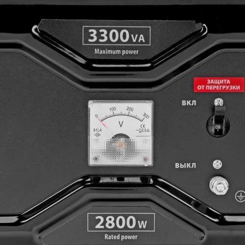 Генератор бензиновый RS-4000, 3,3 кВт, 230В, ручной стартер MTX фото 13