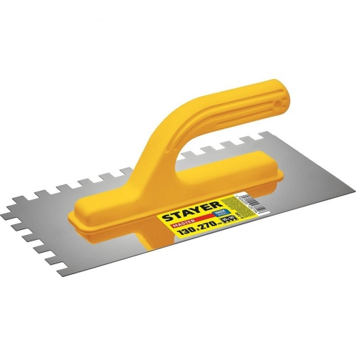 Гладилка зубчатая из нержавеющей стали Stayer Master 08012-10 130х270 мм 10х10 мм