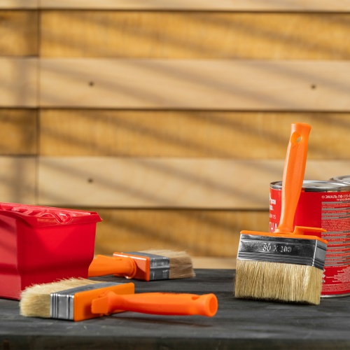 Кисть-ракля, 30х100 мм, натуральная щетина, пластмассовый корпус, пластмассовая ручка Sparta фото 5