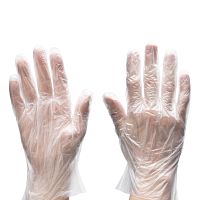 Перчатки одноразовые полиэтиленовые, прозрачные, 100 шт. (50 пар) L