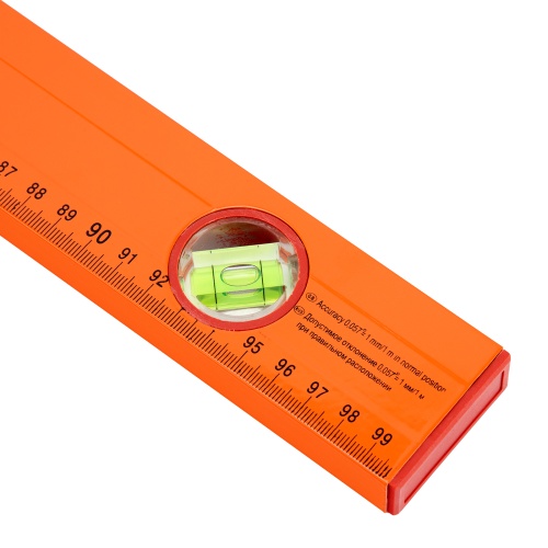 Уровень алюминиевый, 1000 мм, 3 глазка, желтый, линейка Sparta фото 4