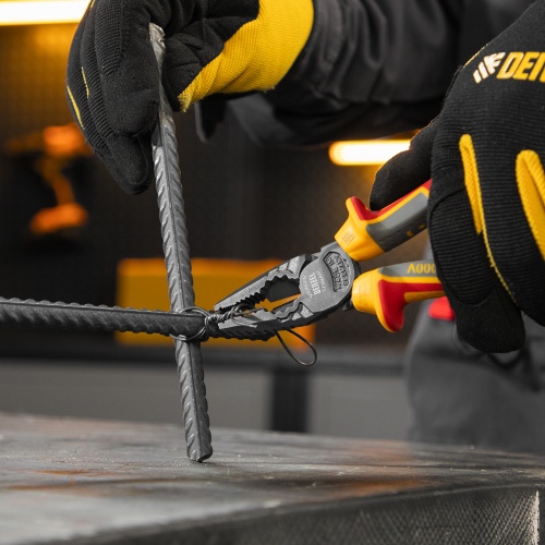 Плоскогубцы комбинированные, диэлектрические трехкомпонентные рукоятки до 1000 В, 180 мм Denzel фото 8