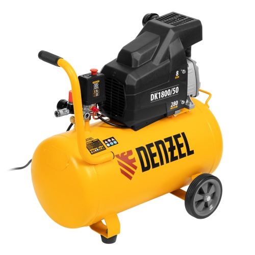 Компрессор воздушный DK1800/50, Х-PRO 1.8 кВт, 280л/мин, 50л Denzel фото 42