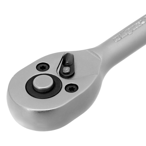 Ключ-трещотка 1/4", 45 зубьев, с быстрым сбросом, матовый хром Сибртех фото 5