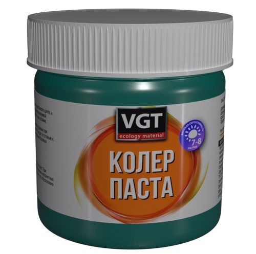 Паста колеровочная высококонцентрированная VGT ярко-зеленая 0,1 кг