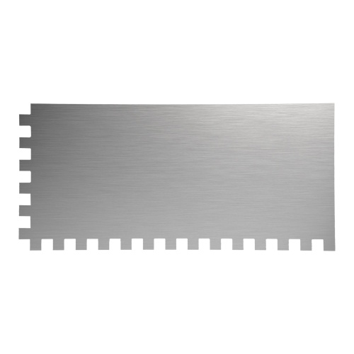 Гладилка стальная, 280 x 130 мм, зеркальная полировка, пластмастмассовая ручка, зуб 10 x 10 мм Matrix фото 4