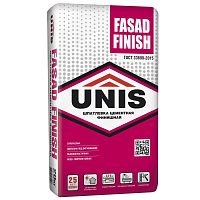 Шпатлевка цементная Unis Фасад Финиш белая 20 кг
