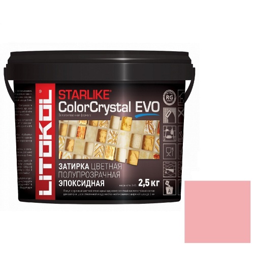 Затирка эпоксидная для швов Litokol ColorCrystal Evo S.830 Rosa Kyoto 2,5 кг