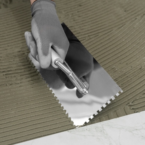 Гладилка из нержавеющей стали, 280 х 130 мм, деревянная ручка, зуб 6 х 6 мм Matrix фото 8