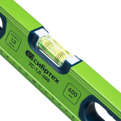 Уровень алюминиевый УС-1, 0-600, фрезерованный, 3 глазка, рукоятки, 600 мм Сибртех фото 4