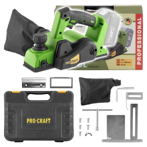 Рубанок аккумуляторный Procraft 20В 82мм/1мм (Без АКБ и ЗУ) PE20BL фото 4 Рубанок аккумуляторный Procraft 20В 82мм/1мм (Без АКБ и ЗУ) PE20BL фото 4