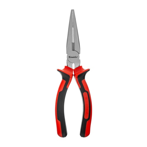 Длинногубцы прямые Nickel, 180 мм, никелированные, двухкомпонентные рукоятки Matrix фото 3